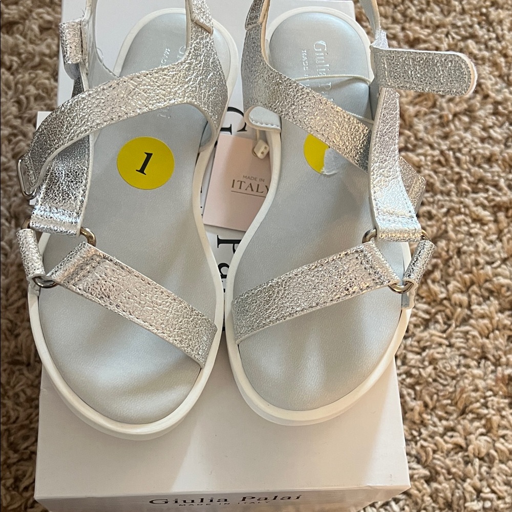 Guilia Silver Kids Sandals
